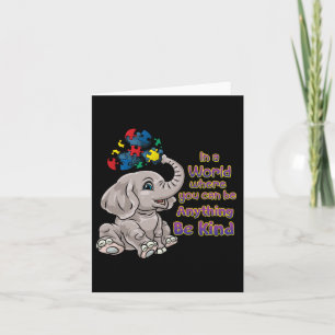Autism Awareness Be Kind Elephant Puzzle Teacher M Card