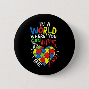 Autism Awareness Be Kind Kindnes 6 Cm Round Badge