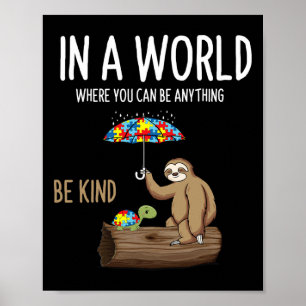 Autism Awareness Be Kind Special Education Teacher Poster