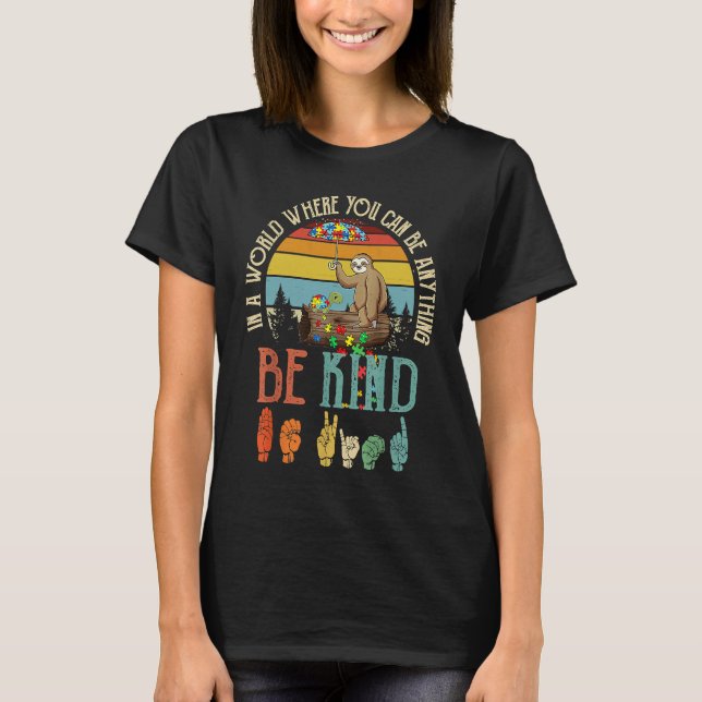 Autism Awareness Be Kind Special Education Teacher T-Shirt (Front)