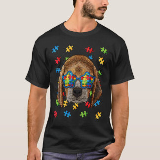 Autism Awareness Beagle Puzzle Sunglasses Autistic T-Shirt