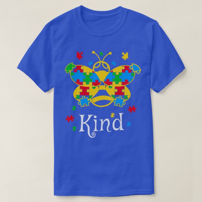 Autism Awareness Bee Kind T-Shirt (Design Front)