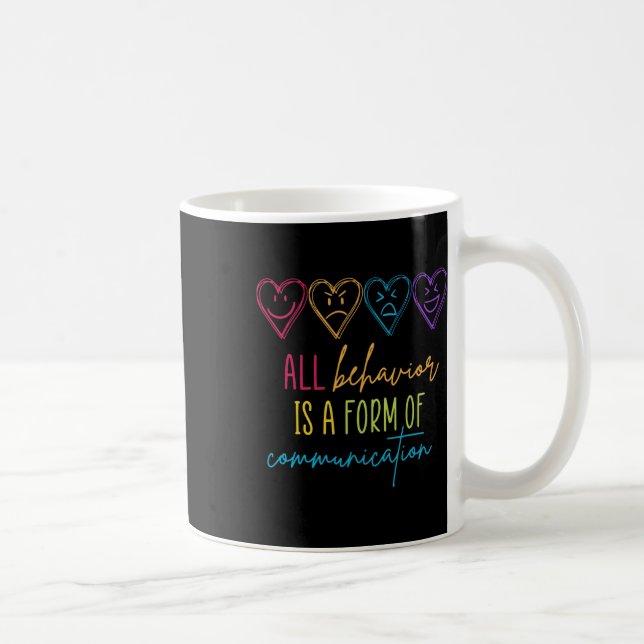 Autism Awareness Behaviour Is Communication Specia Coffee Mug (Right)