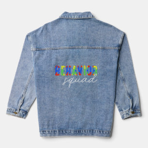 Autism Awareness Behaviour Squad Special Education Denim Jacket
