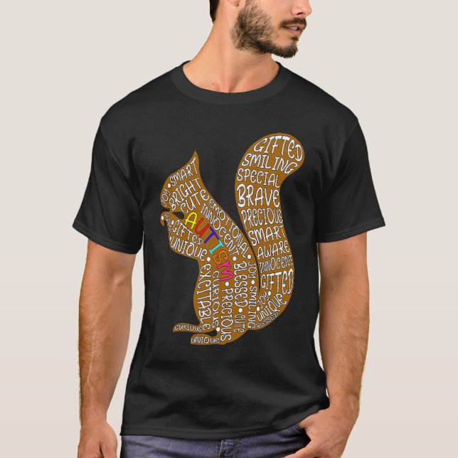 Autism Awareness Big Brother Squirrel T-Shirt (Front)