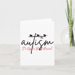 Autism Awareness Bird Cute Animal Its Ok To Be Dif Card