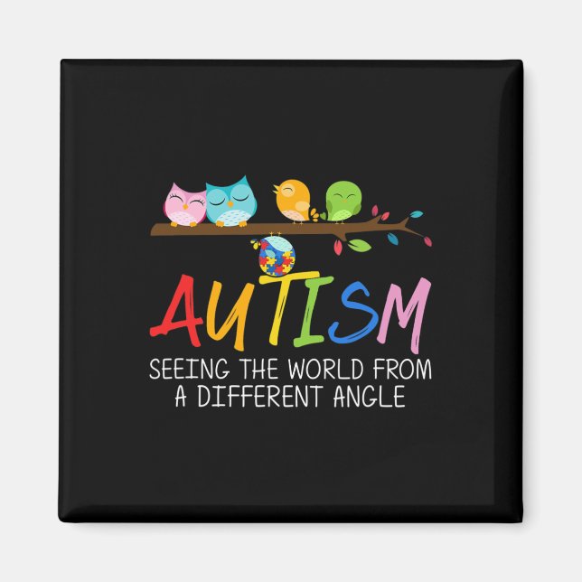 Autism Awareness Bird Magnet (Front)