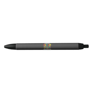 Autism awareness black ink pen
