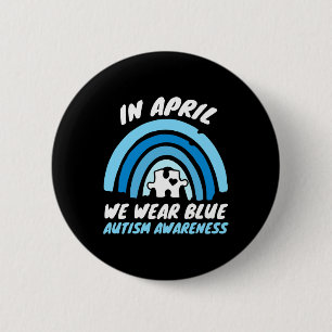 Autism Awareness Blue April Love Autistic Support 6 Cm Round Badge