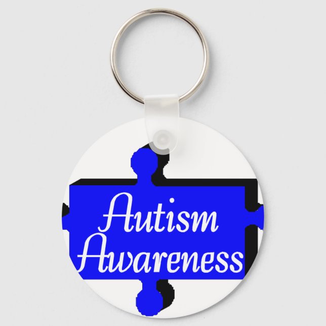 Autism Awareness (Blue PP) Key Ring (Front)