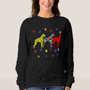 Autism Awareness Boxer Dog Puppy Autism Dog Sweatshirt