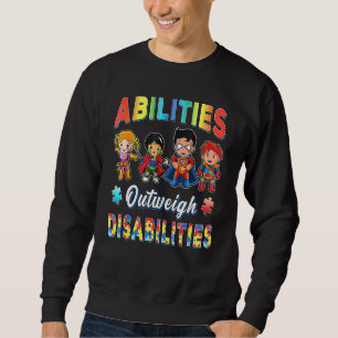 Autism Awareness Boy Abilities Outweigh Disabiliti Sweatshirt