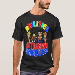 Autism Awareness Boy Abilities Outweigh Disabiliti T-Shirt