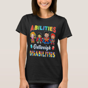 Autism Awareness Boy Abilities Outweigh Disabiliti T-Shirt