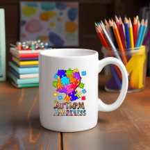 Autism Awareness Boy Puzzle Mug