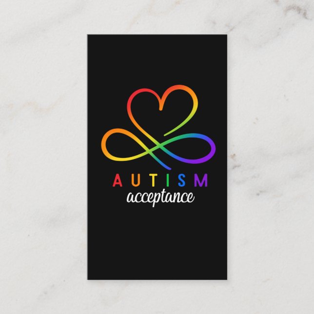 Autism Awareness Boys Girls Autistic Kids Business Card (Front)