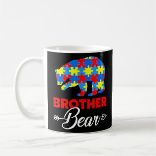 Autism Awareness Brother Bear Support Autistic Men Coffee Mug