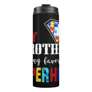 Autism Awareness Brother shirt, autism awareness d Thermal Tumbler