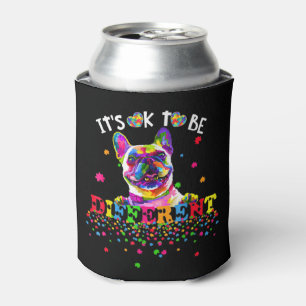 Autism Awareness Bulldog Dog Lover Gifts for Autis Can Cooler