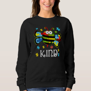 Autism Awareness Bumble Bee Be Kind Puzzle Piece A Sweatshirt