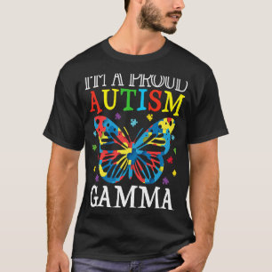 Autism Awareness Butterfly I'm a Proud Autism Gamm T-Shirt