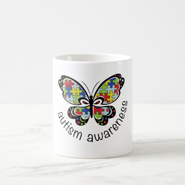 Autism Awareness Butterfly Mug (Center)