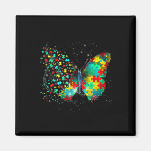 Autism Awareness Butterfly Peace Lover Gift Men Wo Magnet