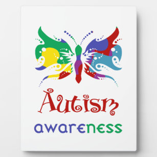 Autism Awareness Butterfly Plaque
