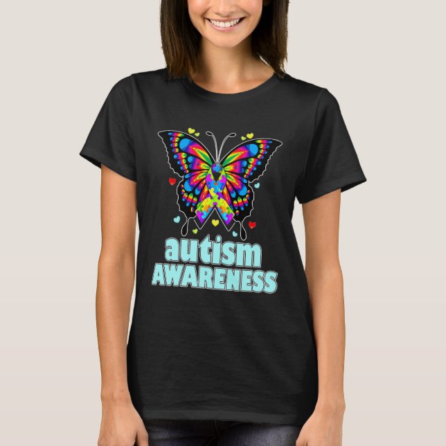 Autism Awareness Butterfly T-Shirt (Front)