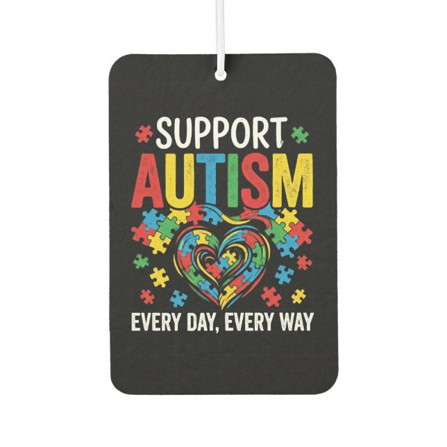 Autism awareness car air freshener (Front)