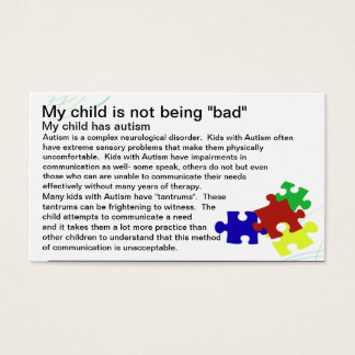 Autism Awareness card