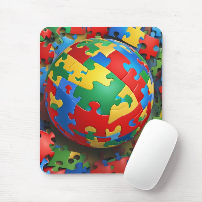 Autism Awareness -Care -  Mousepad (With Mouse)