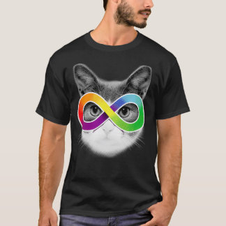 Autism Awareness Cat Wearing InfinityGlasses T-Shirt