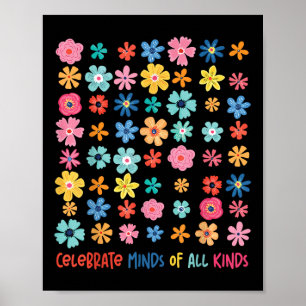 Autism Awareness Celebrate Minds Of All Kinds Wild Poster