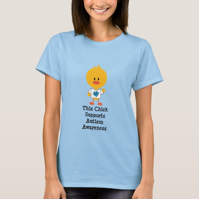 Autism Awareness Chick Ringer T-shirt (Front)
