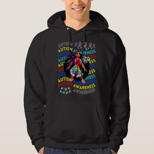 Autism Awareness Childrens Navigating Autism Autis Hoodie (Front)