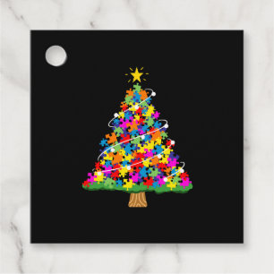 Autism Awareness Christmas Tree Favour Tags
