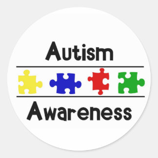 Autism Awareness Classic Round Sticker