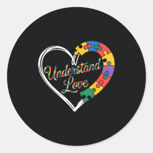 Autism awareness classic round sticker