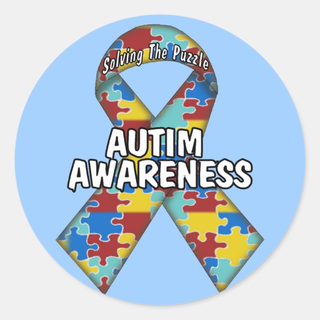 Autism Awareness Classic Round Sticker (Front)