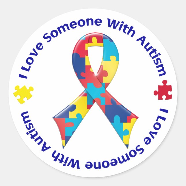 Autism Awareness Classic Round Sticker (Front)
