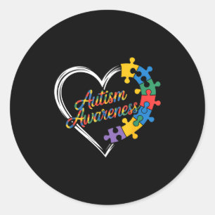 Autism awareness classic round sticker