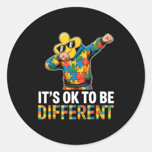 Autism awareness classic round sticker