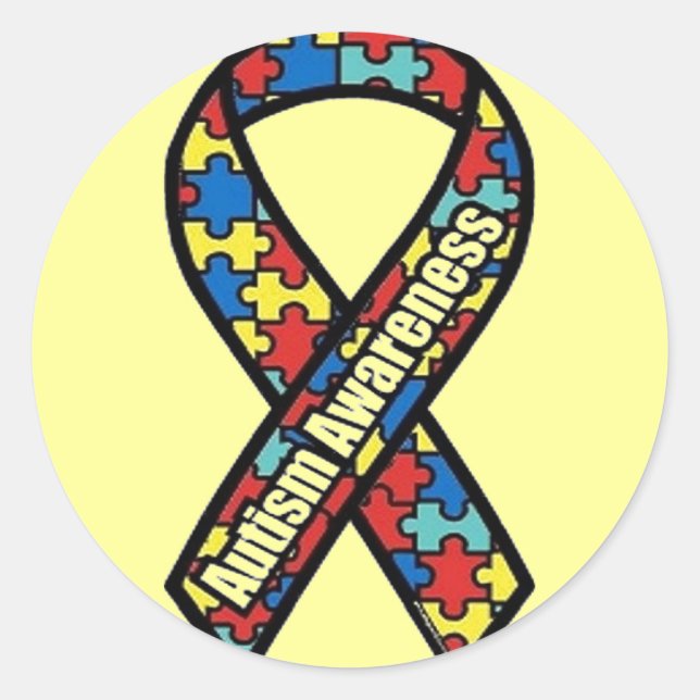 AUTISM_AWARENESS CLASSIC ROUND STICKER (Front)