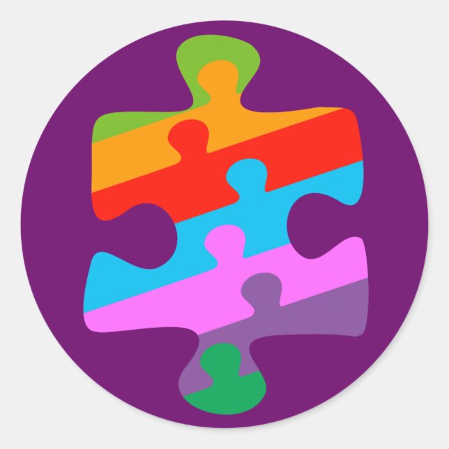 Autism Awareness Classic Round Sticker (Front)