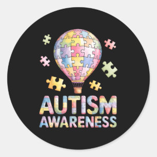 Autism awareness classic round sticker