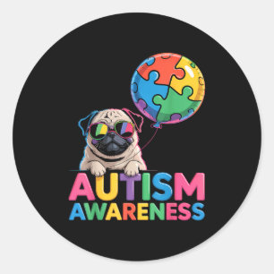 Autism awareness classic round sticker