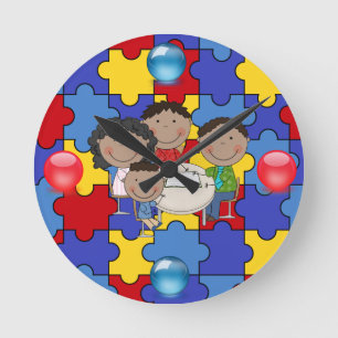 Autism Awareness Clock 3