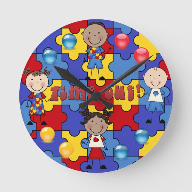 Autism Awareness Clock 5 (Front)