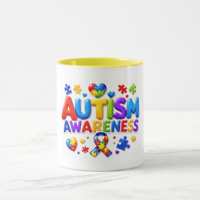Autism Awareness Coffee Mug. Mug (Center)